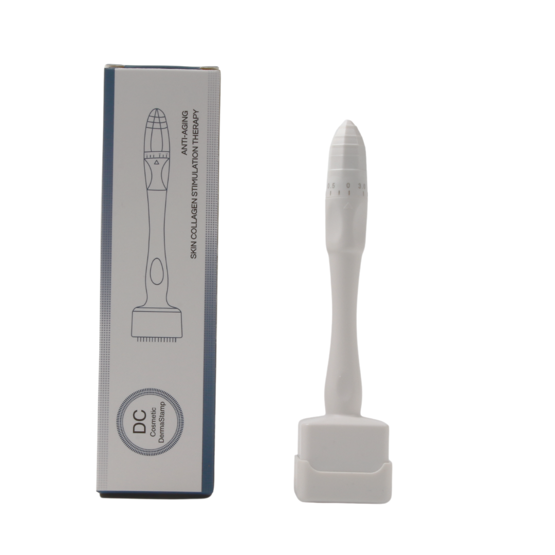 140Pins Derma Stamp Adjustable Needle Length 0.25mm Microneedle Real Needle Skin Care Beard Growth Scalp Hair Re-Growth