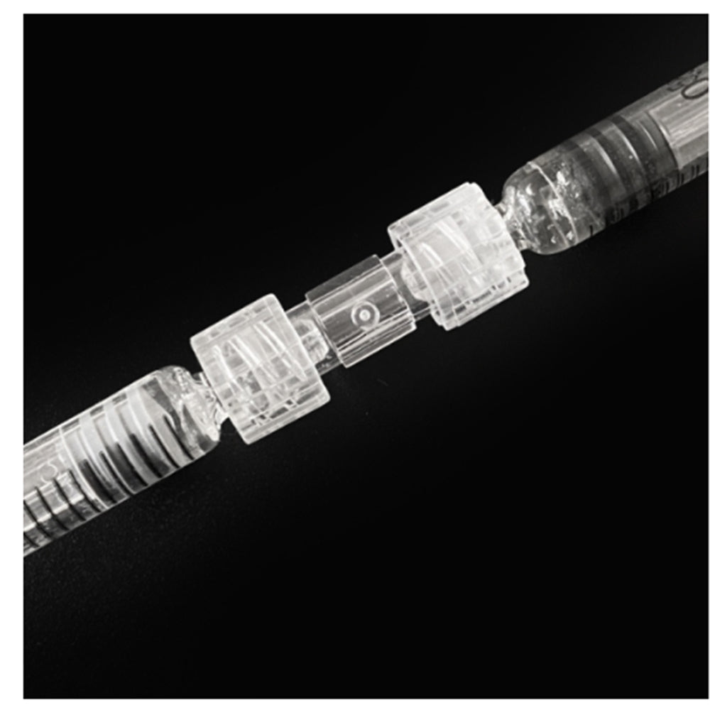Double Helix Joint Syringe Connector Leak proof Luer Lock Thread Connector Sterile Medical Luer Lock Clear Coupler