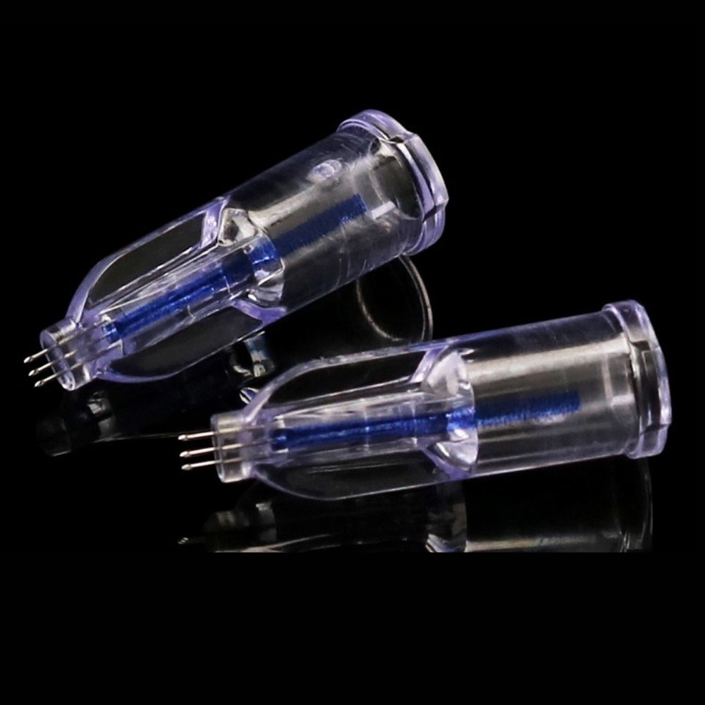 34G 0.6/1.0/1.2/1.5 3pins  Nano Soft Microneedle Around Eyes Neck Disposable Single Packaged Crystal Multi-needle