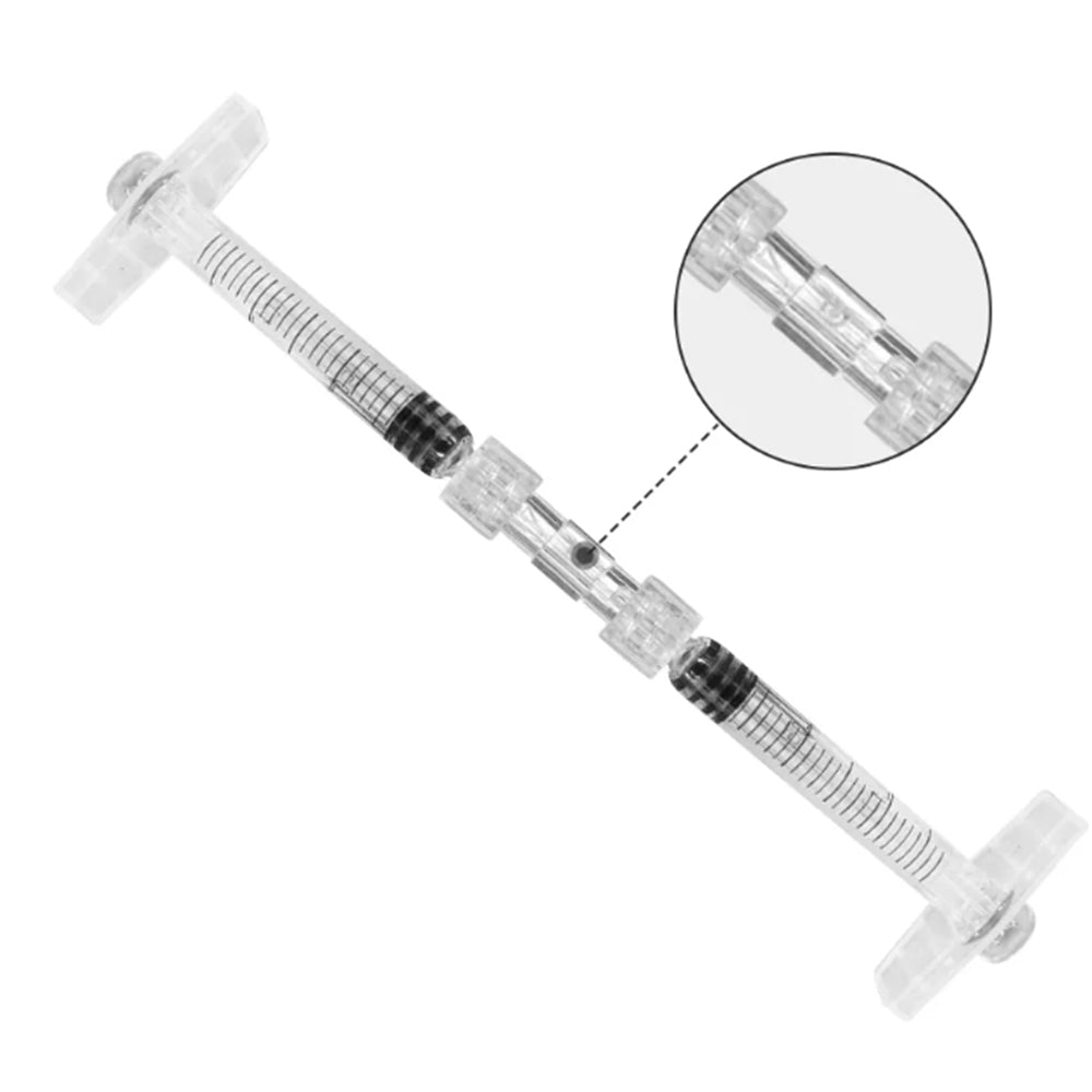 Double Helix Joint Syringe Connector Leak proof Luer Lock Thread Connector Sterile Medical Luer Lock Clear Coupler